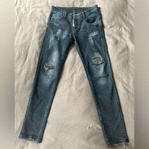 Dsquared2 Blue Distressed Jeans Made in Italy Size M